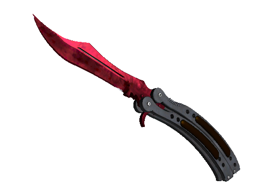 Doppler Ruby Butterfly Knife